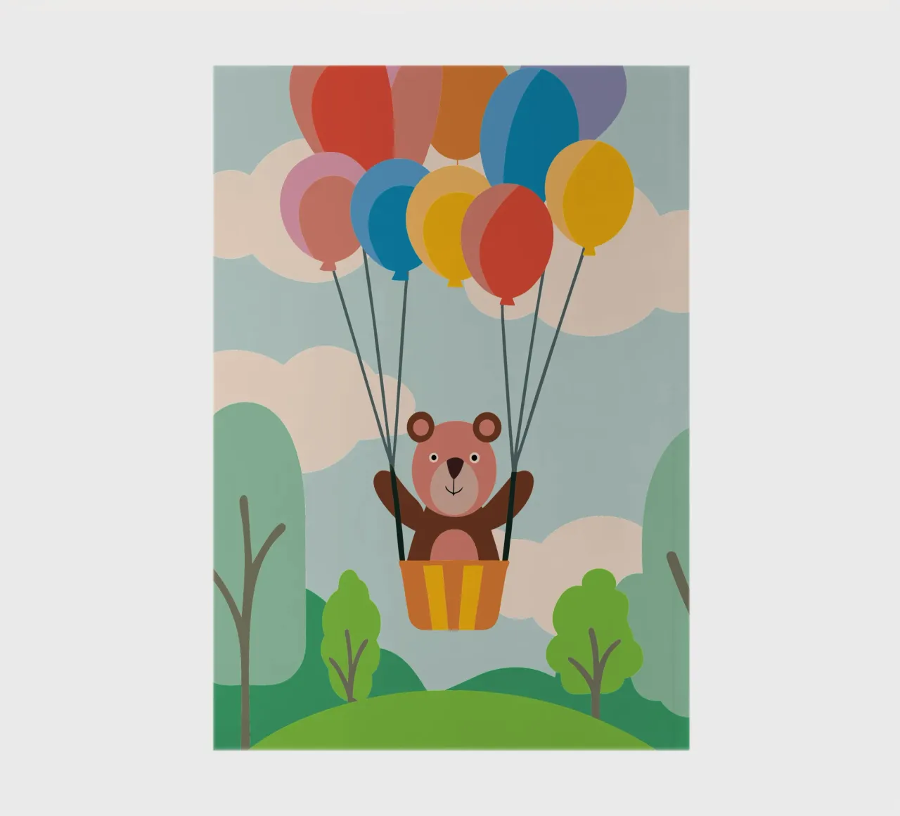 Bear with Balloon notebook by CUTE ANIMALS