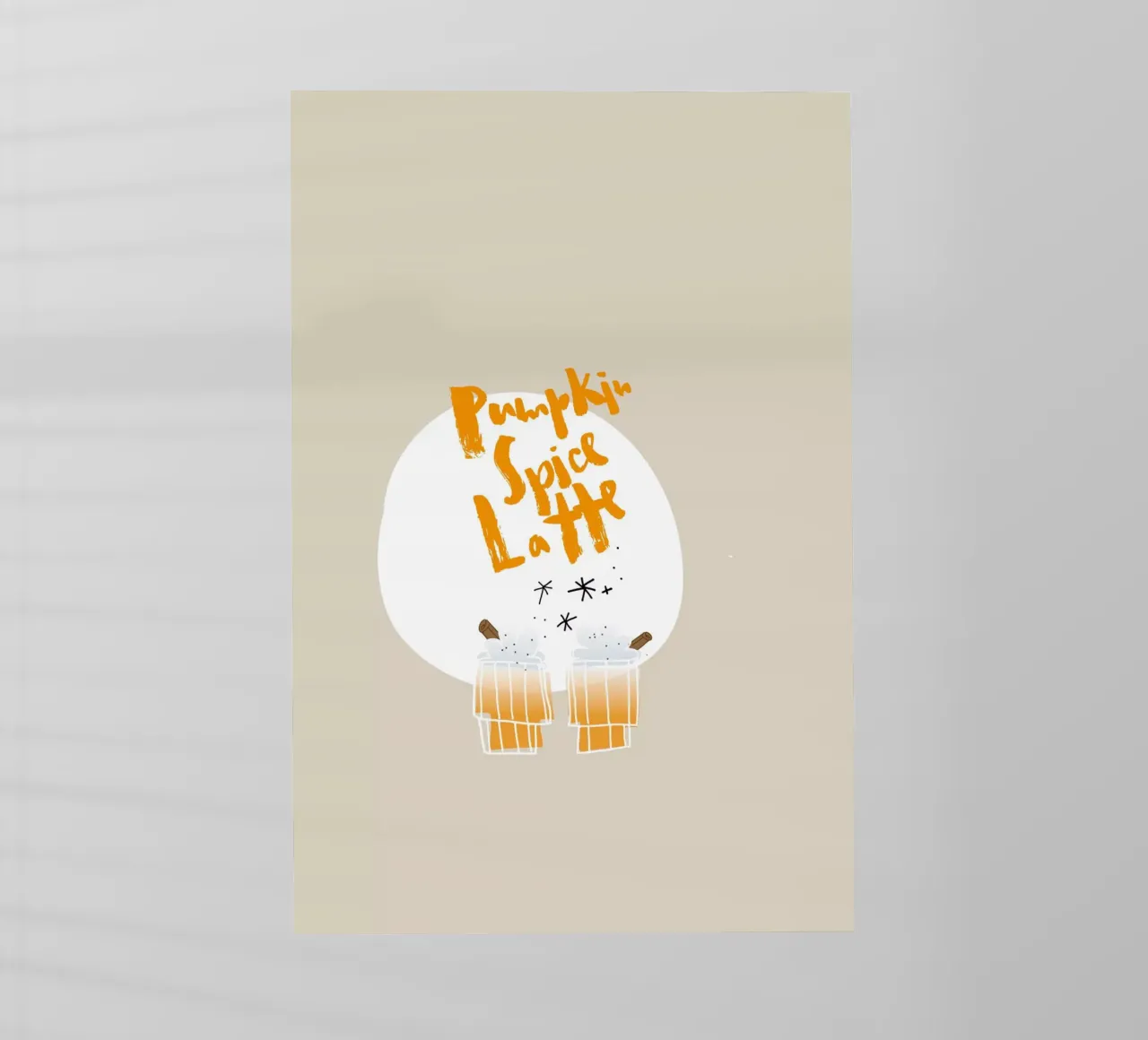 Pumpkin Spice Latte pellicola backlit da Brushmeetspaper