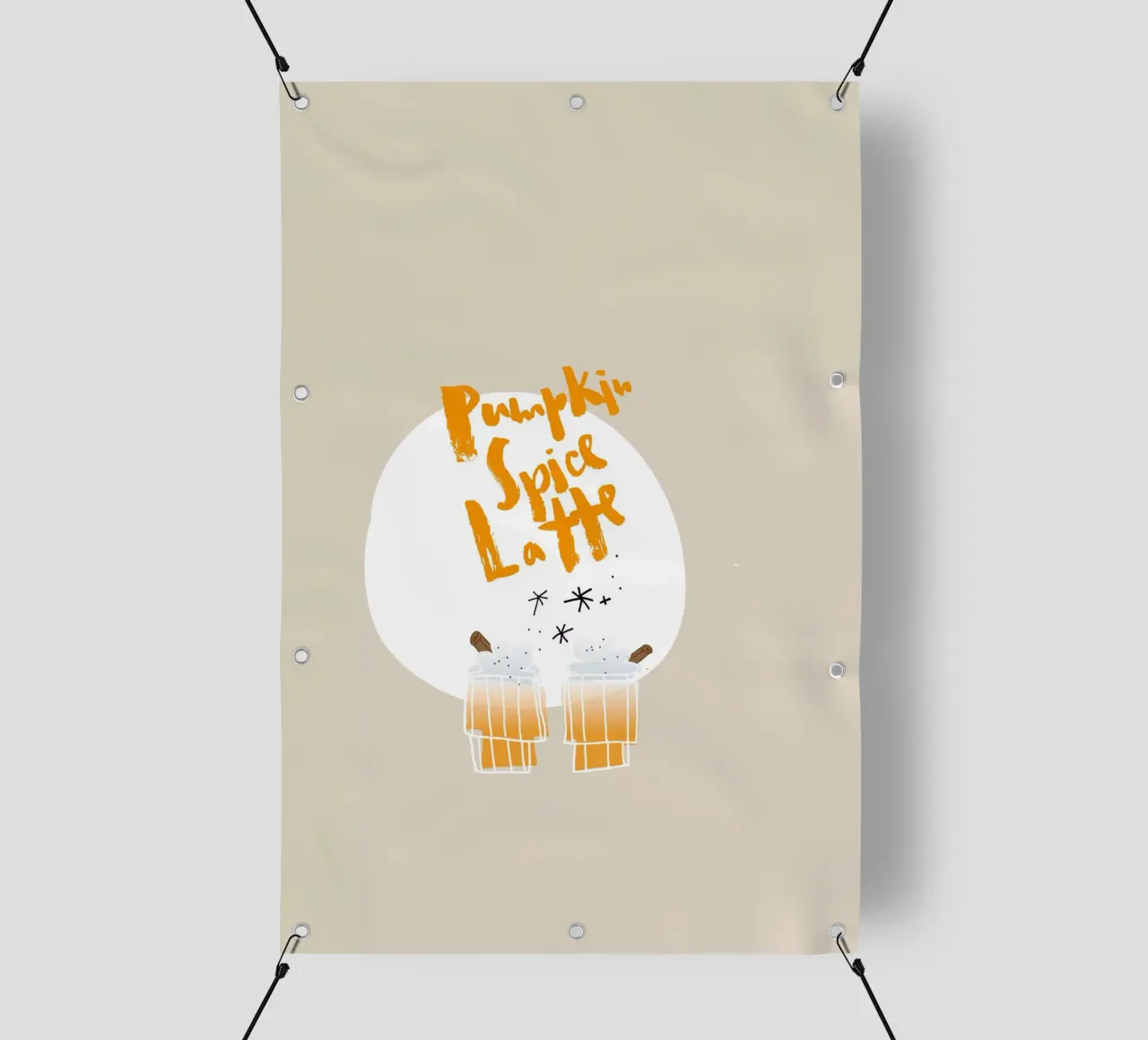 Pumpkin Spice Latte telo in pvc da Brushmeetspaper