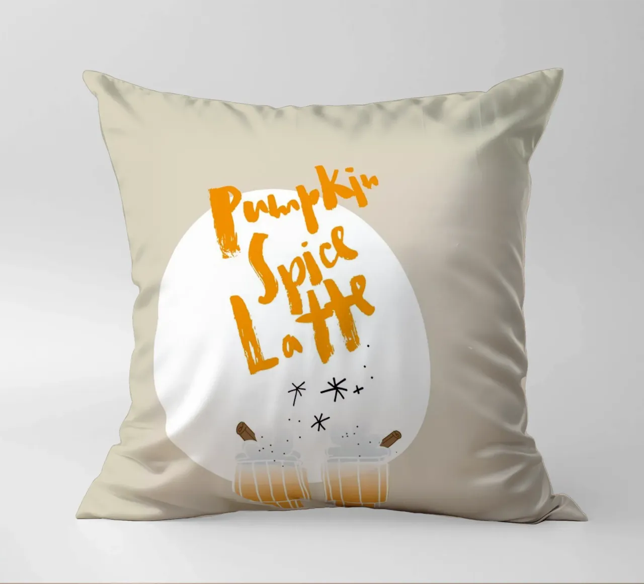 Pumpkin Spice Latte cuscino da Brushmeetspaper