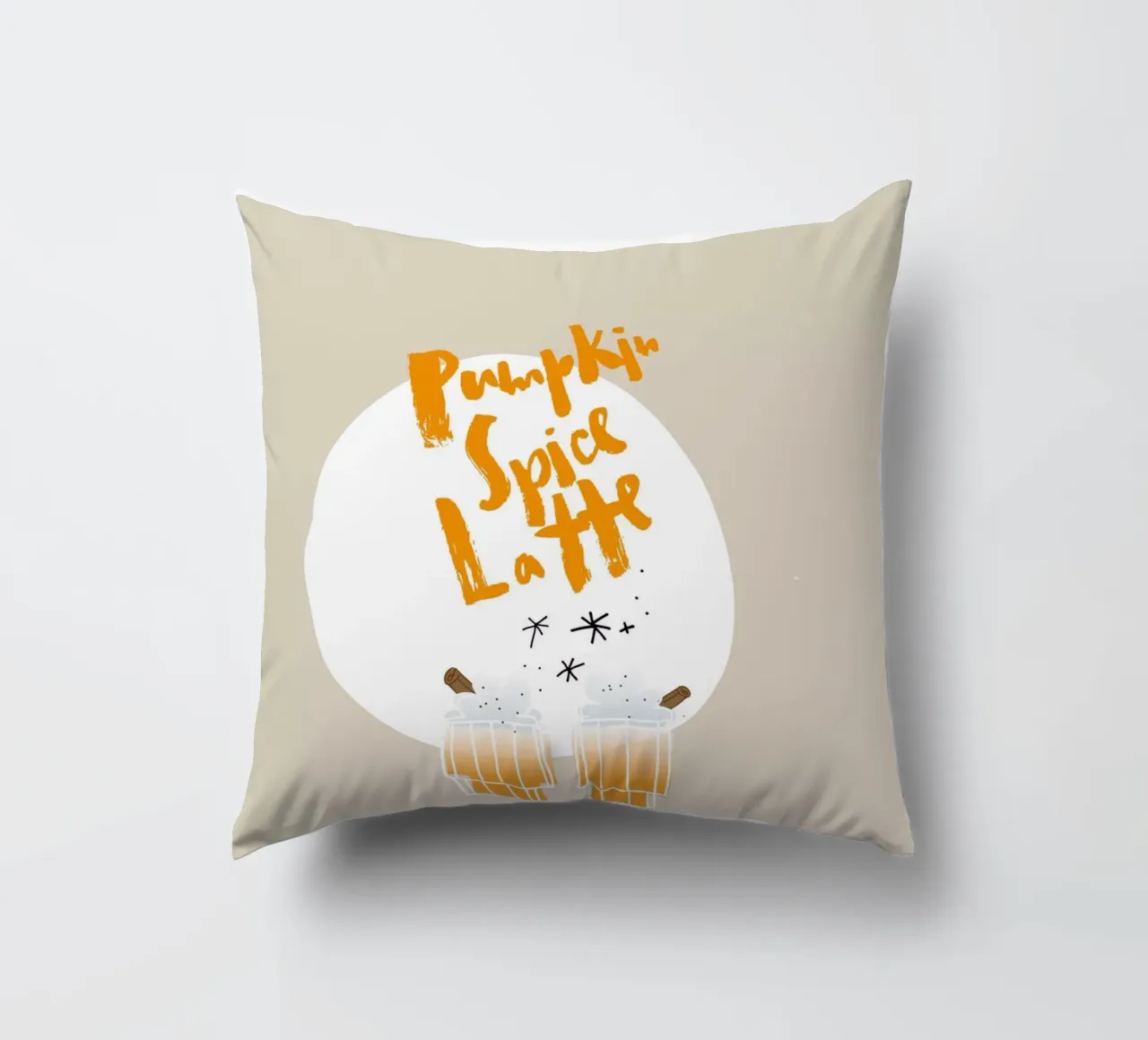 Pumpkin Spice Latte cuscino da Brushmeetspaper