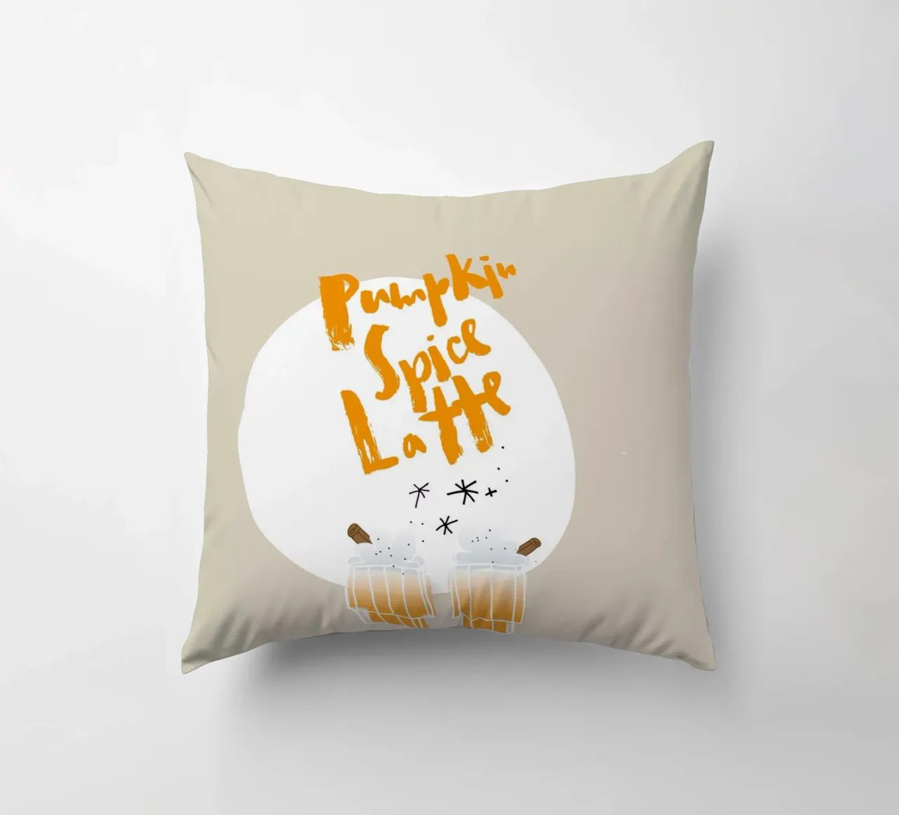 Pumpkin Spice Latte cuscino da Brushmeetspaper