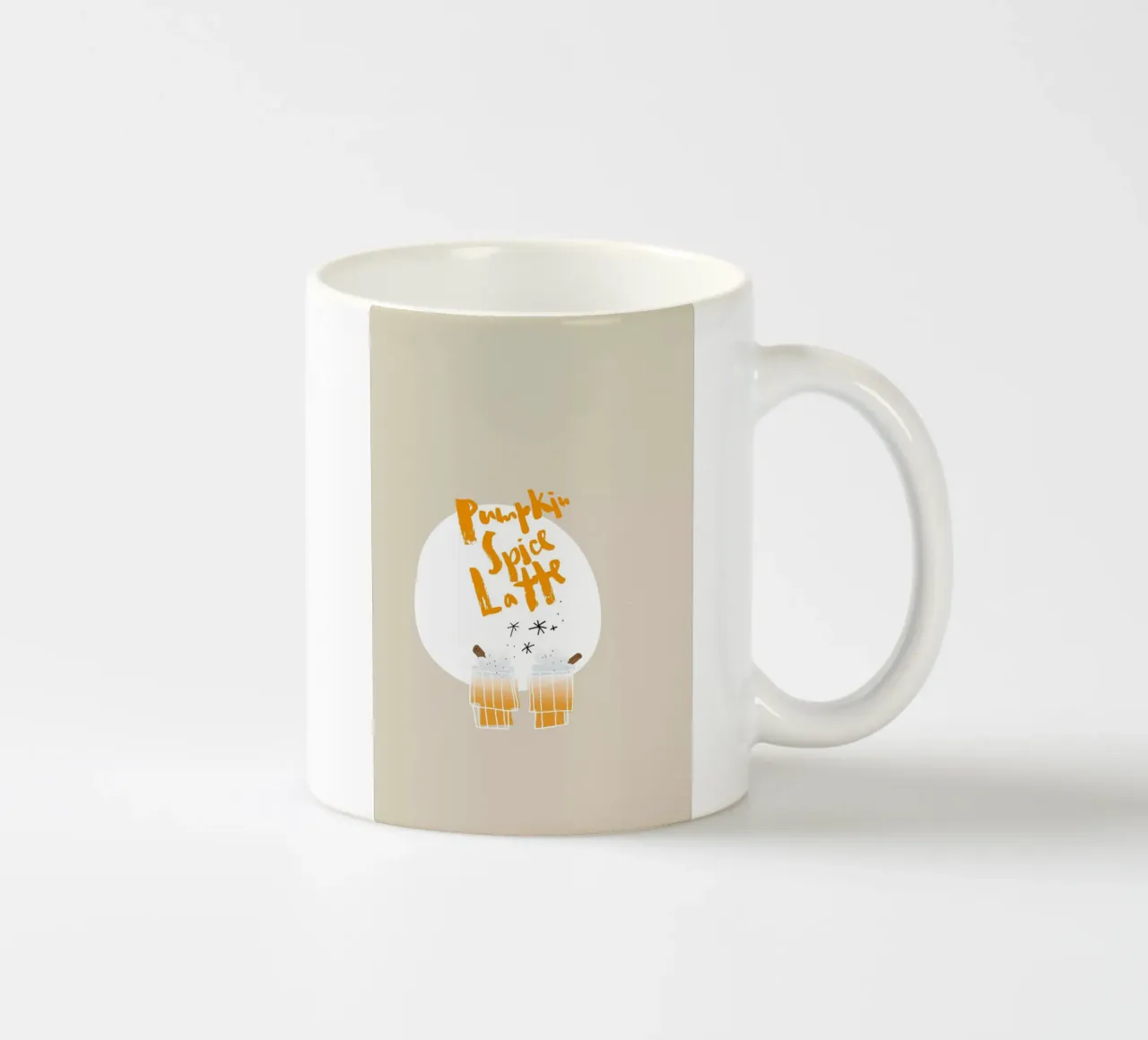 Pumpkin Spice Latte tazza in ceramica da Brushmeetspaper