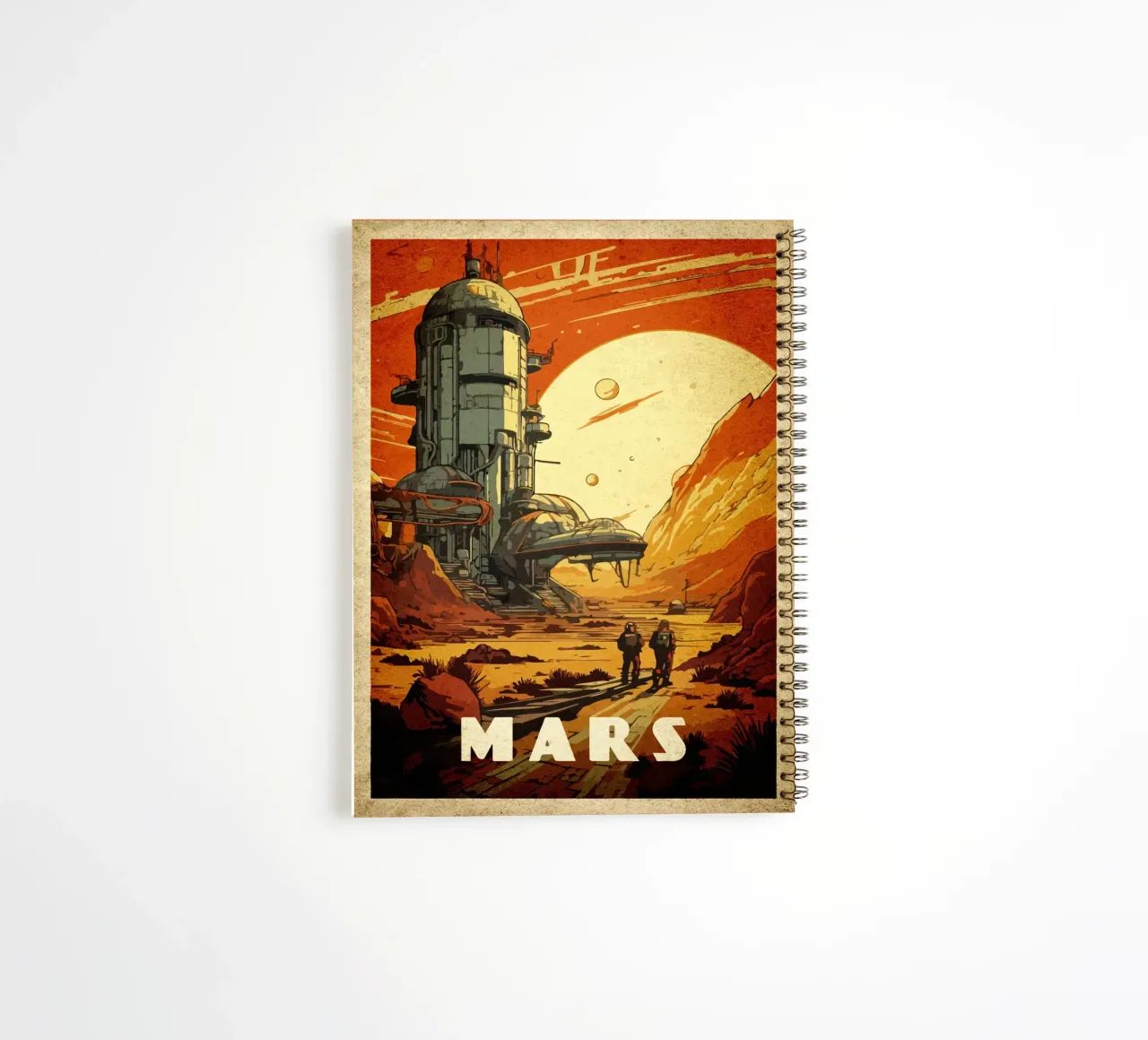 Welcome to Mars spiral notebook by Drew Studio