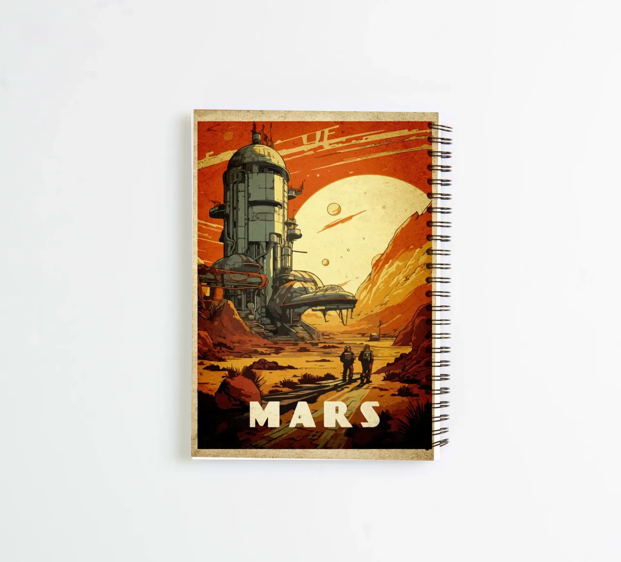 Welcome to Mars spiral notebook by Drew Studio