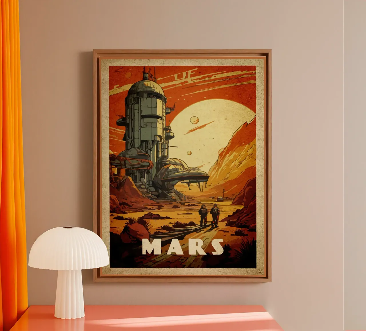 Welcome to Mars canvas by Drew Studio