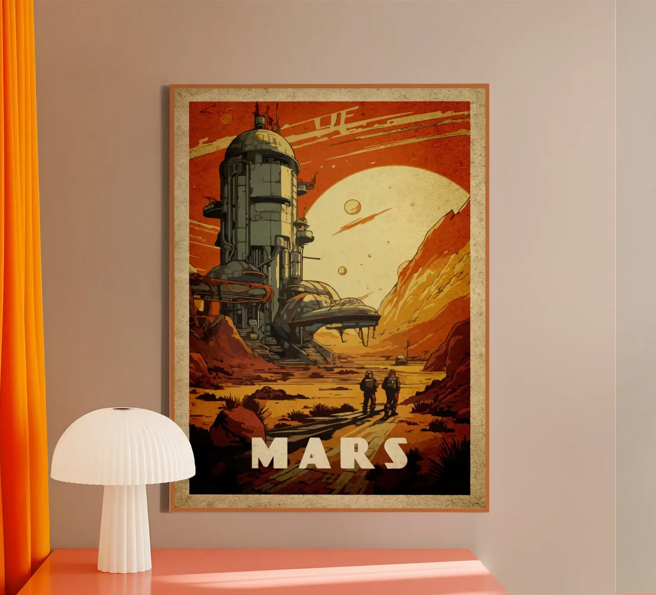 Welcome to Mars canvas by Drew Studio