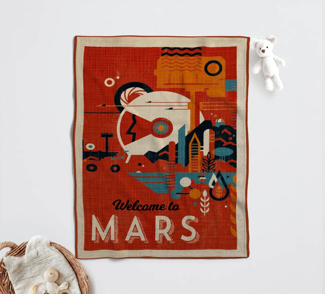 Benvenuti su Marte coperta in pile da Drew Studio