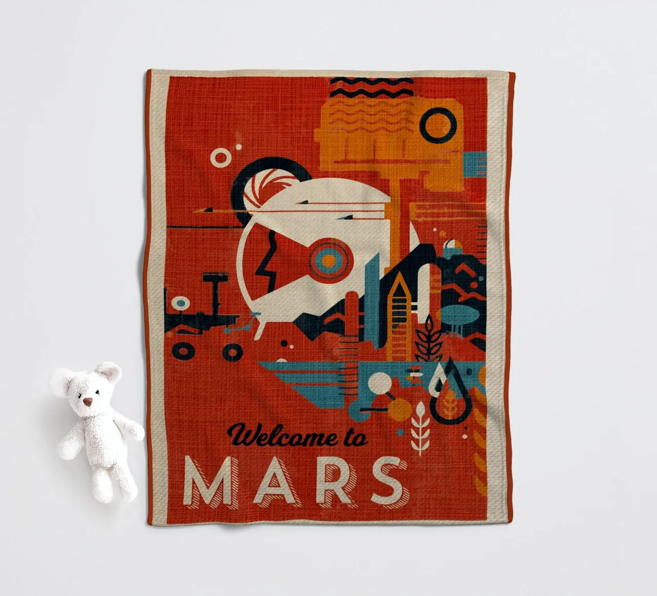 Benvenuti su Marte coperta in pile da Drew Studio