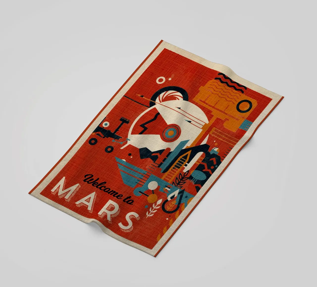 Benvenuti su Marte telo mare da Drew Studio