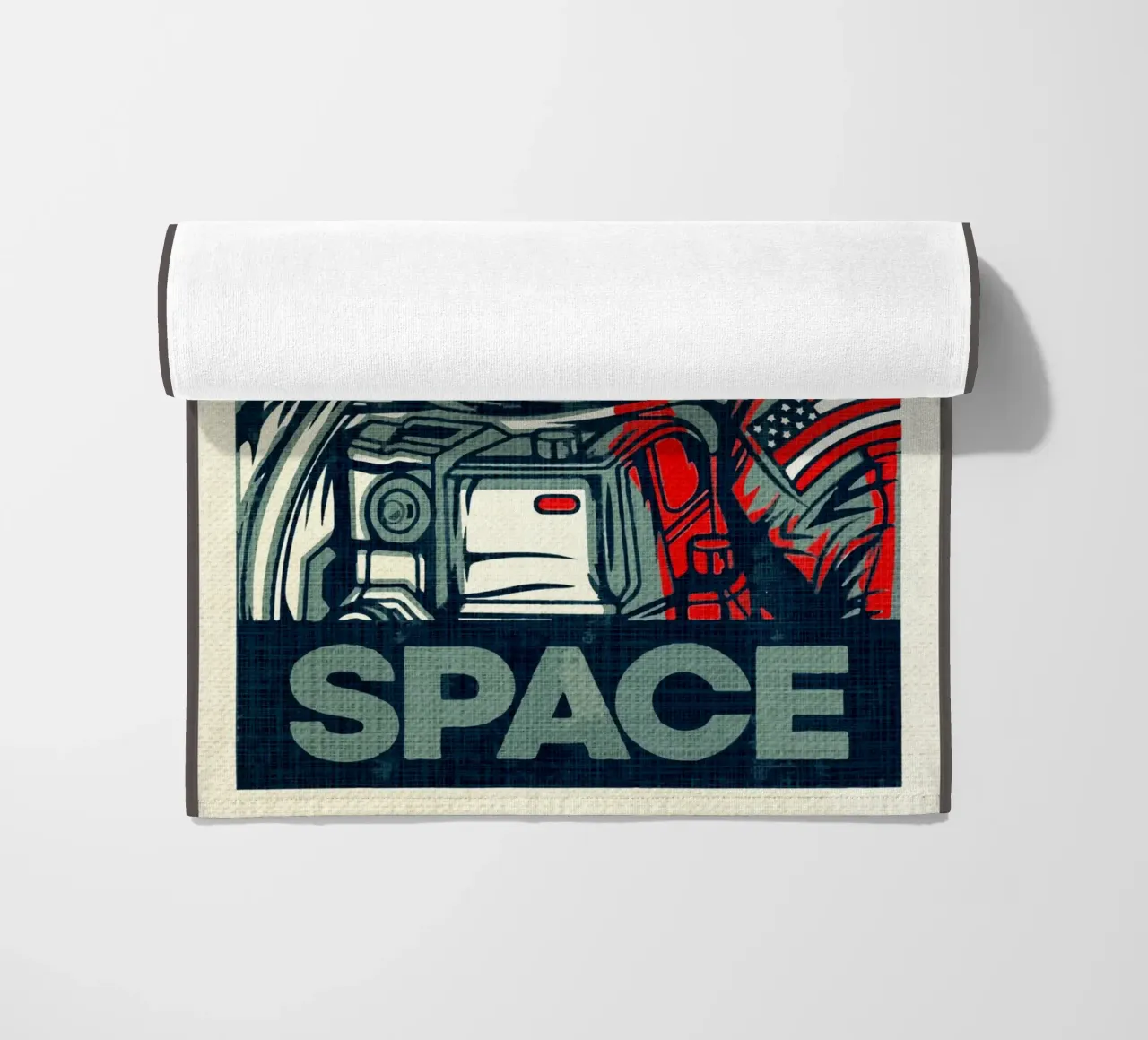 Spazio retrò vintage telo mare da Drew Studio