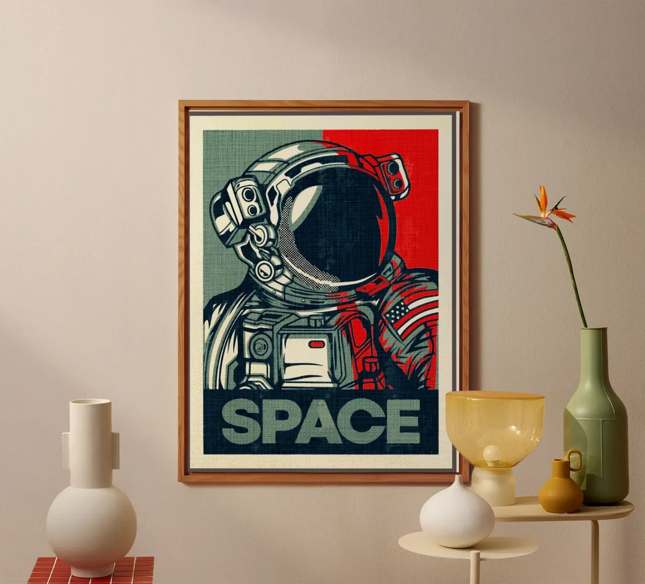 Spazio retrò vintage alluminio dibond da Drew Studio
