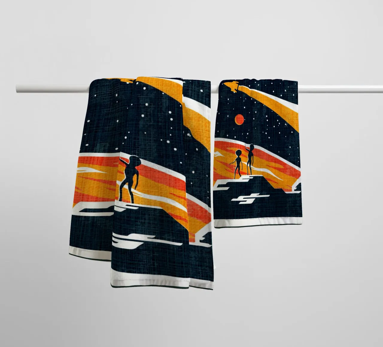 Spazio retrò vintage asciugamano da bagno da Drew Studio
