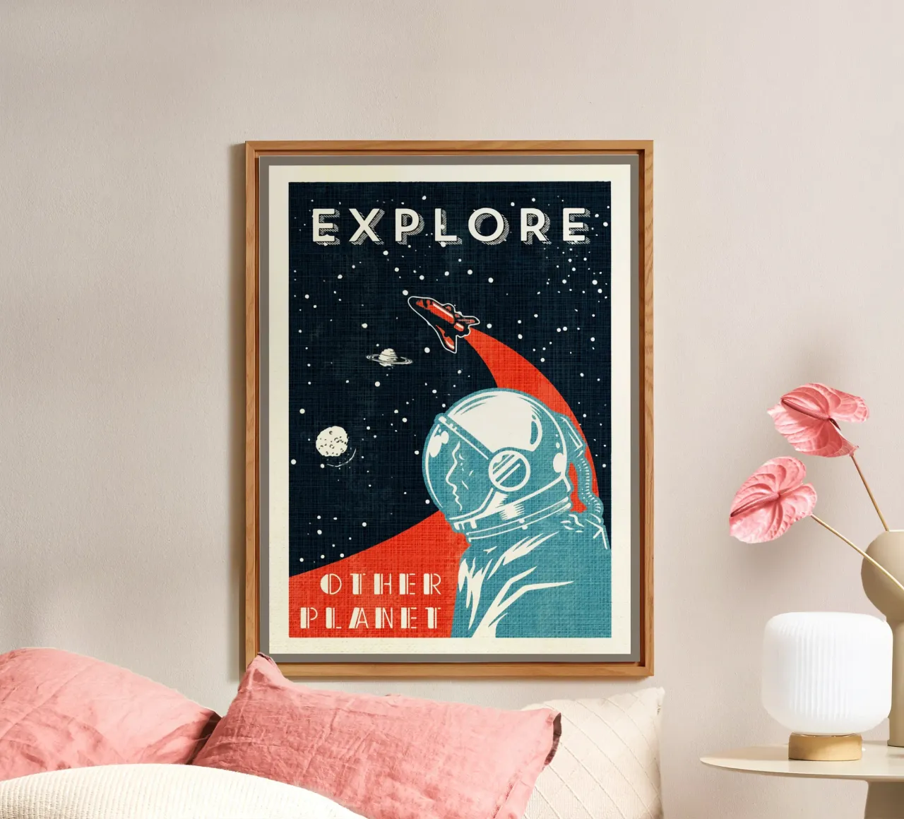 Spazio retrò vintage alluminio dibond da Drew Studio