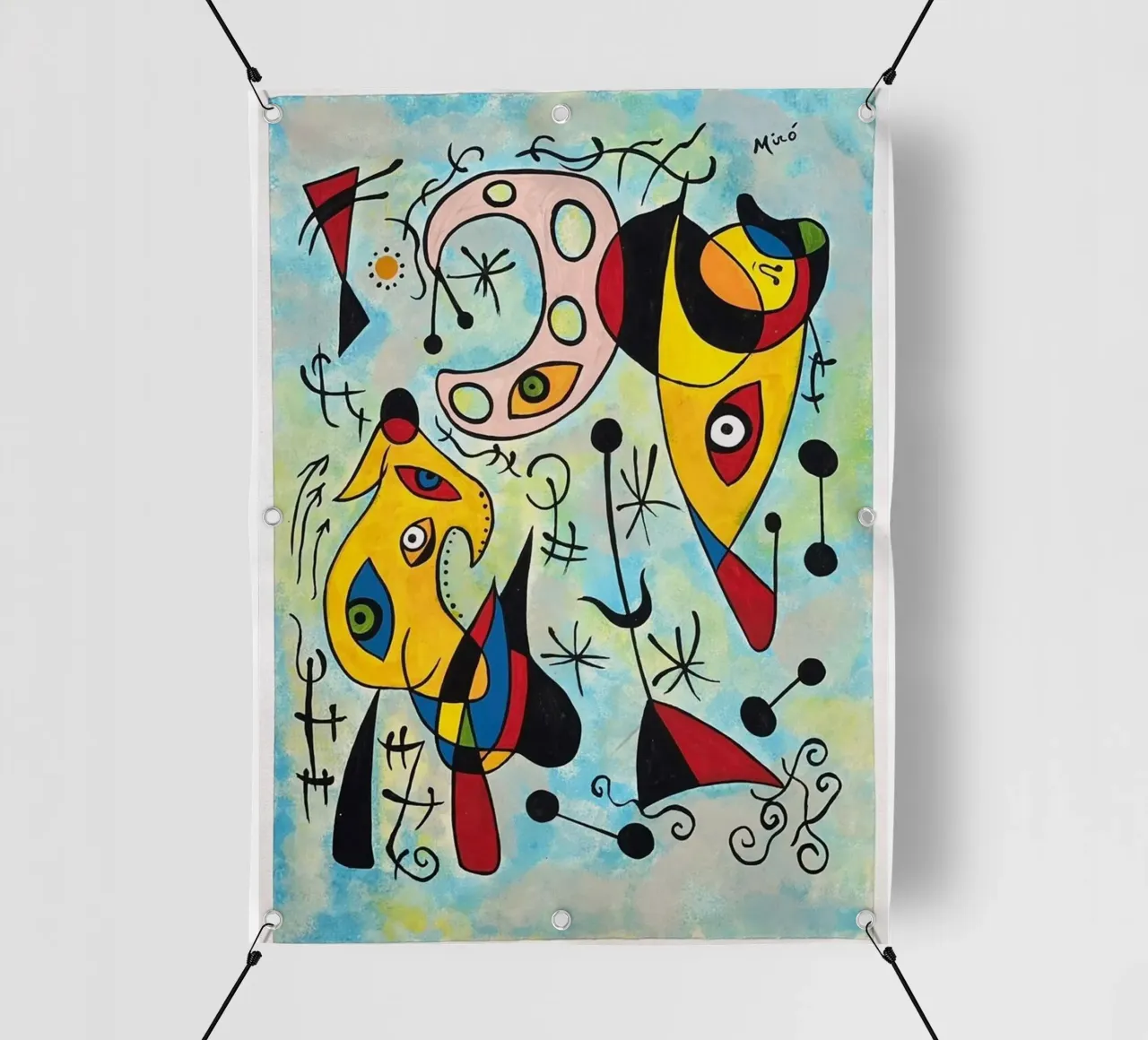 Joan Miró Pesce astratto telo in pvc da Sharon Breitenberg