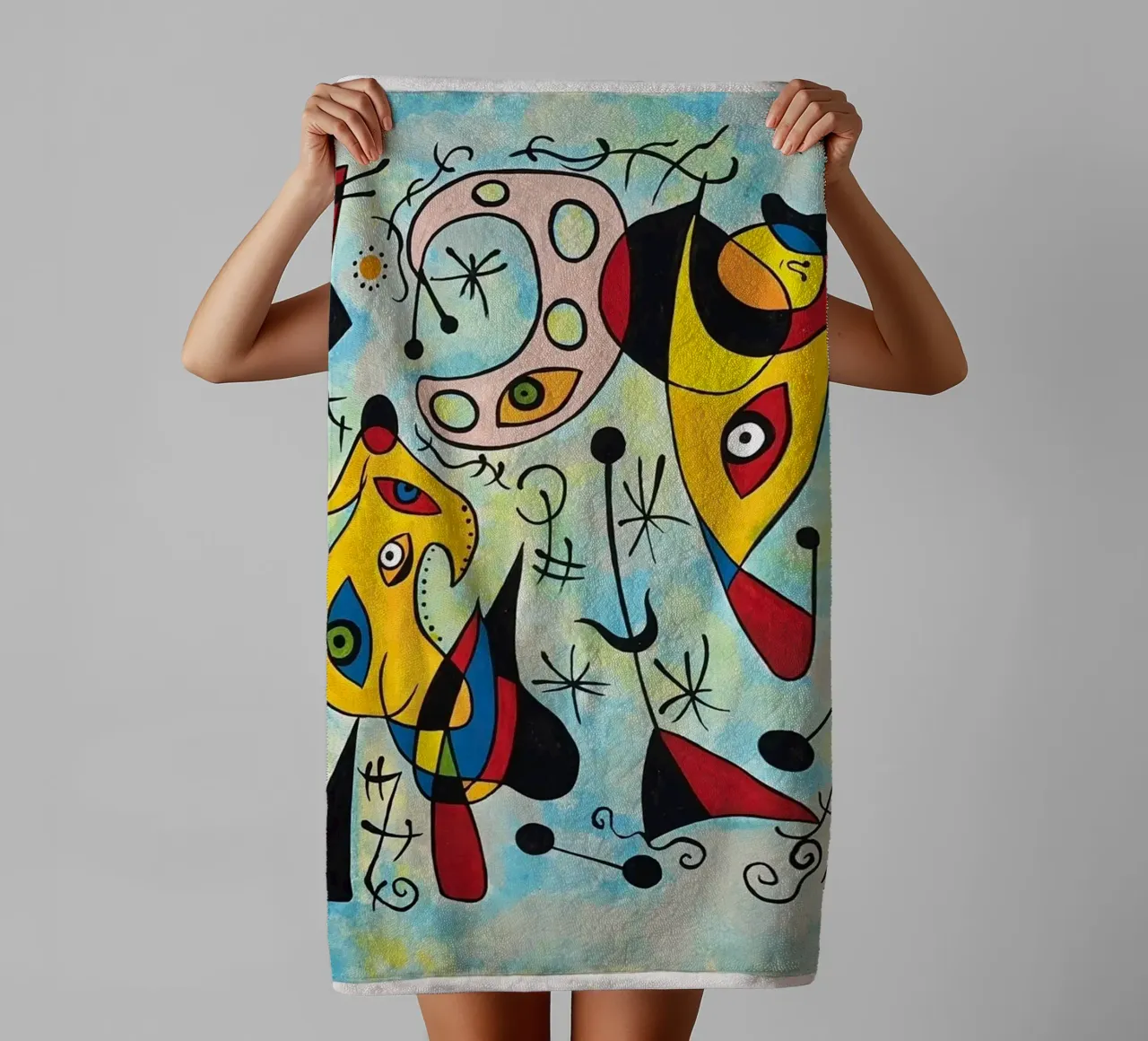 Joan Miró Poisson abstrait serviette de bain de Sharon Breitenberg