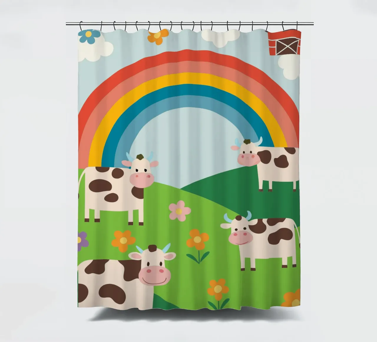 Raising Cattle shower curtain by CUTE ANIMALS