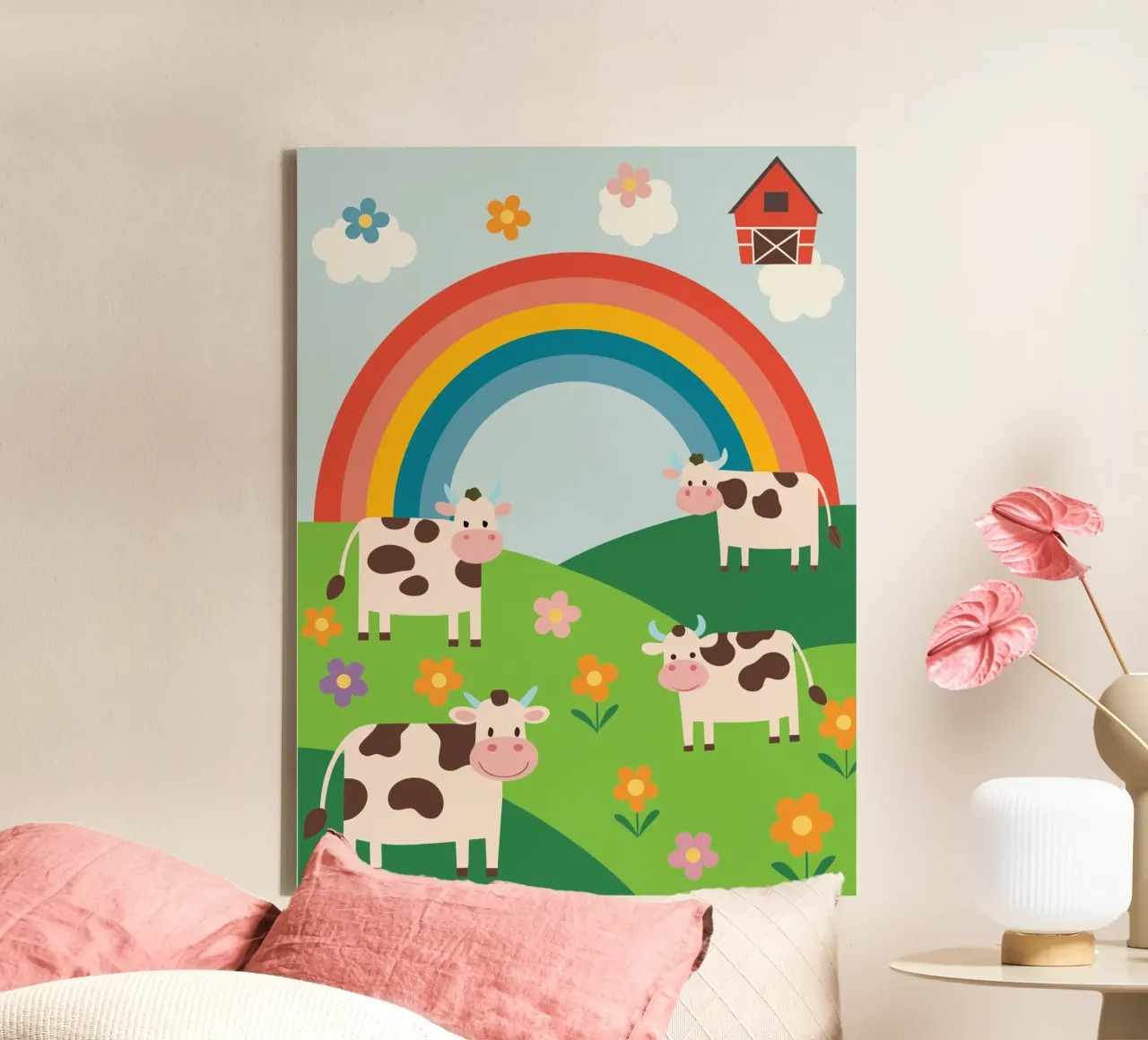 Raising Cattle canvas by CUTE ANIMALS