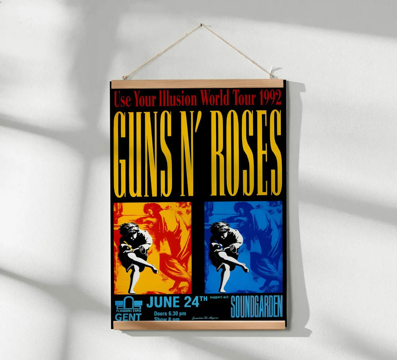 Guns Roses 1992 USE Your Illusion World Tour Poster poster con telaio in legno da DGUnder