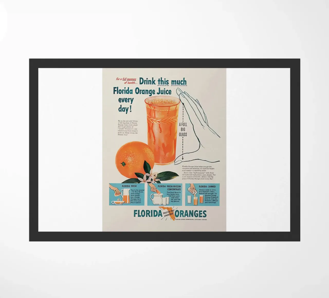 ALTE FLORIDA-ORANGEN Fußmatte von Cocktail Drink