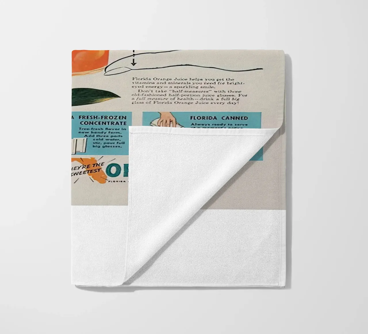 VINTAGE FLORIDA ORANGES beach towel by Cocktail Drink