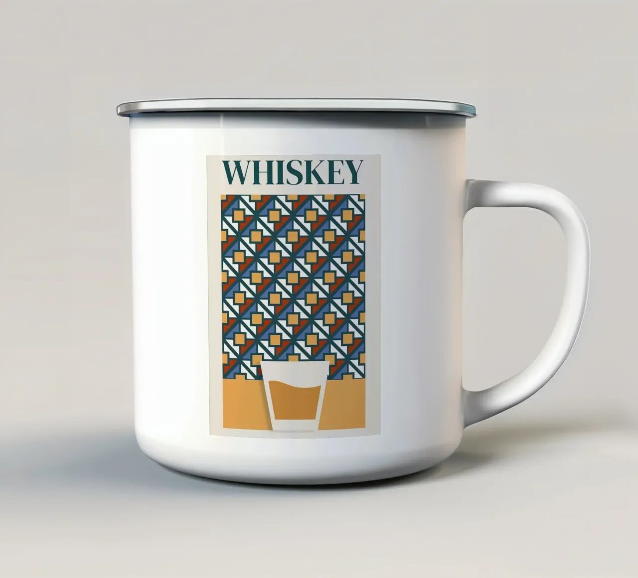 Century Modern Drink enamel mug by Cocktail Drink