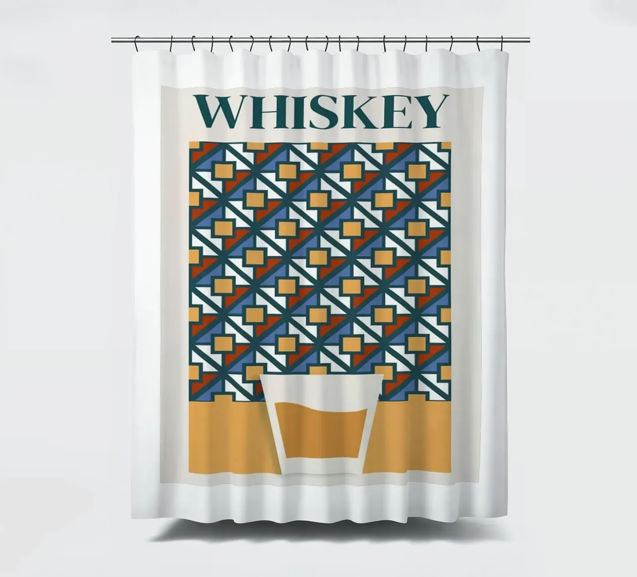 Eeuwenoude moderne drank douchegordijn van Cocktail Drink