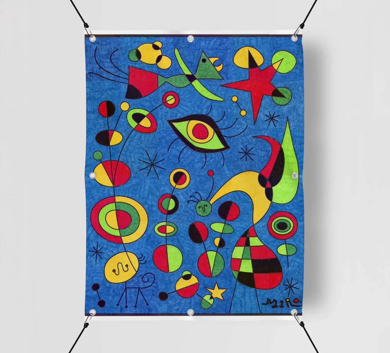 Joan Miro Occhi astratti telo in pvc da Sharon Breitenberg