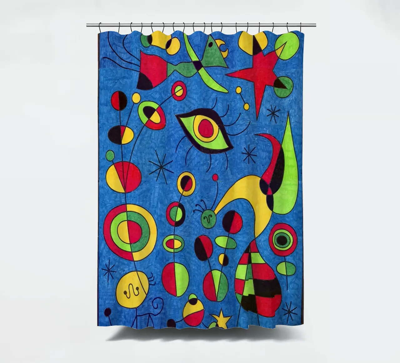 Joan Miro Abstracte ogen douchegordijn van Sharon Breitenberg