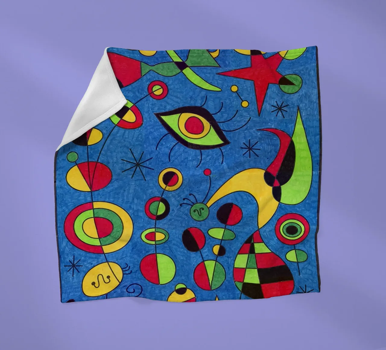 Joan Miro Occhi astratti coperta in pile da Sharon Breitenberg