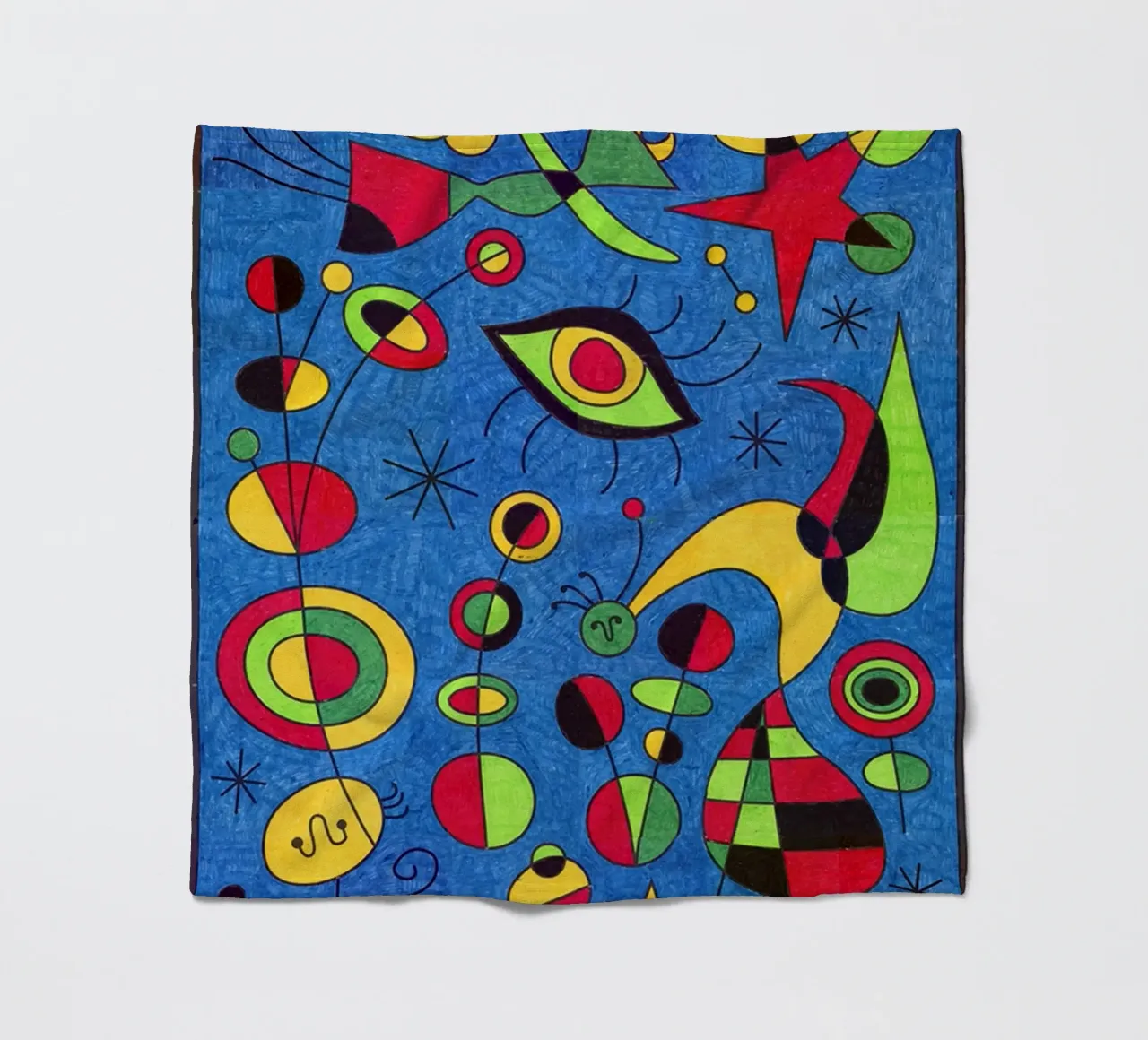 Joan Miro Occhi astratti coperta in pile da Sharon Breitenberg
