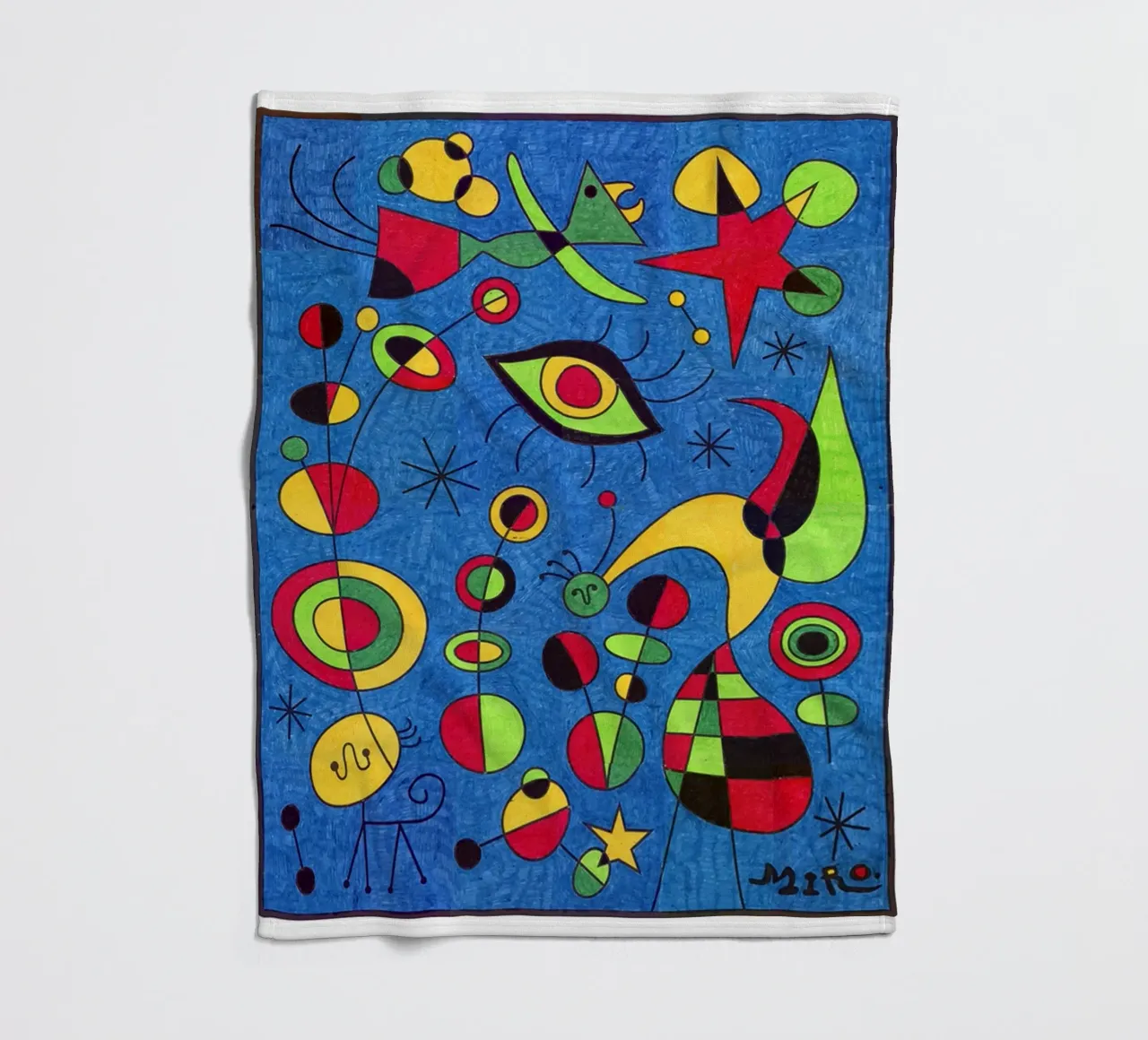 Joan Miro Occhi astratti coperta in pile da Sharon Breitenberg