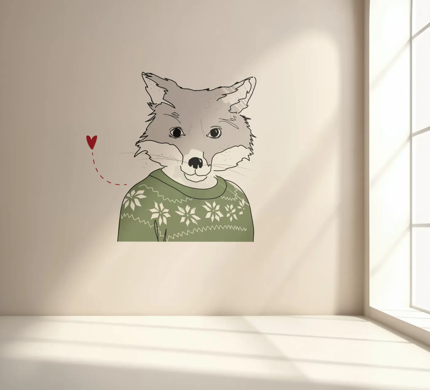 Furry Fox fotobehang van Christina Heitmann