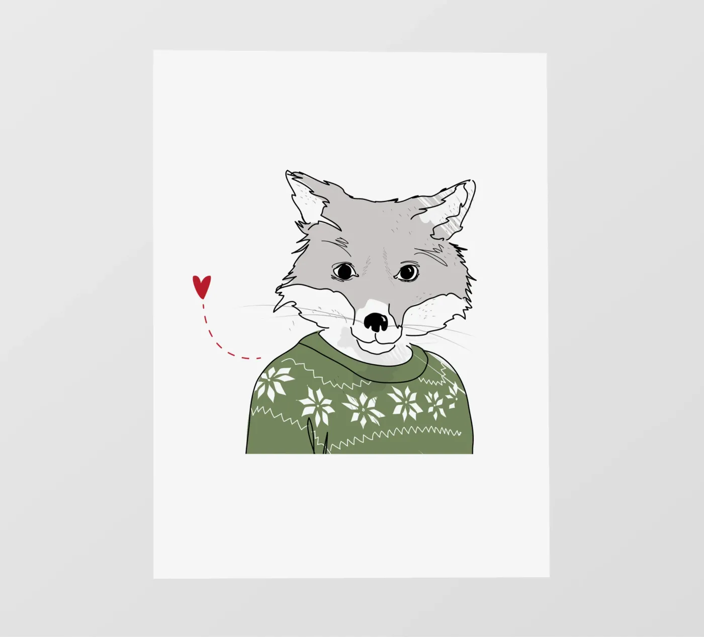 Furry Fox fotobehang van Christina Heitmann