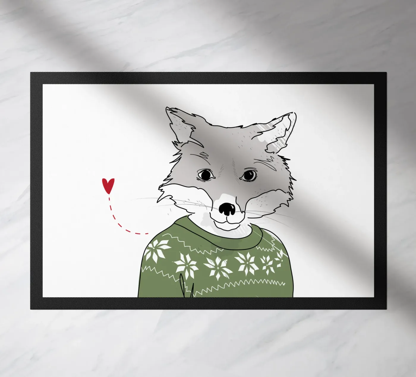 Furry Fox deurmat van Christina Heitmann