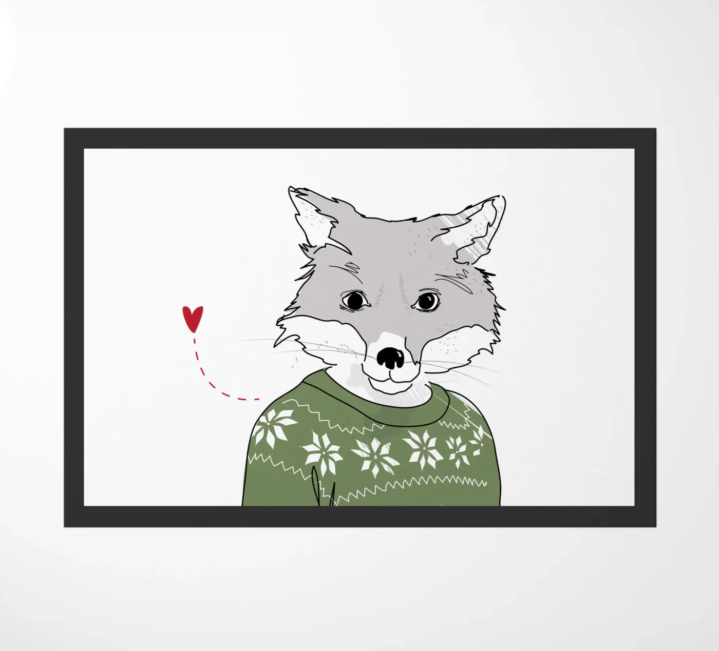 Furry Fox deurmat van Christina Heitmann