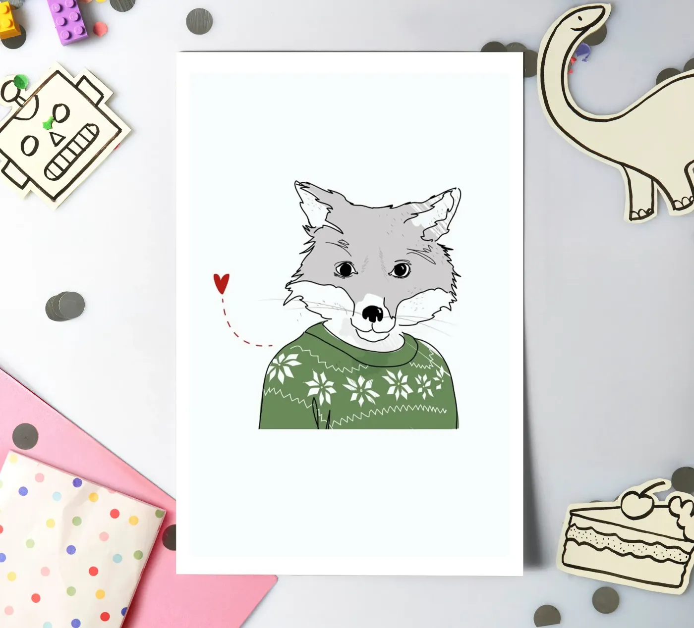 Furry Fox sticker sheet by Christina Heitmann