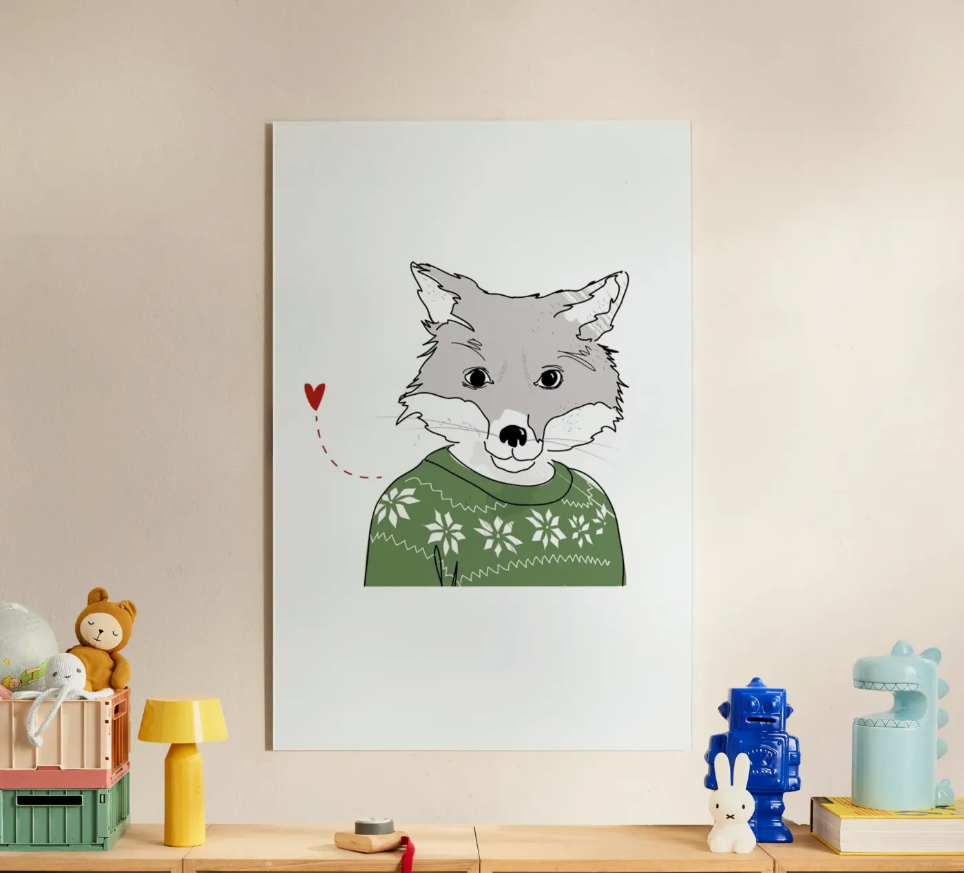 Furry Fox Acryl-Glas von Christina Heitmann