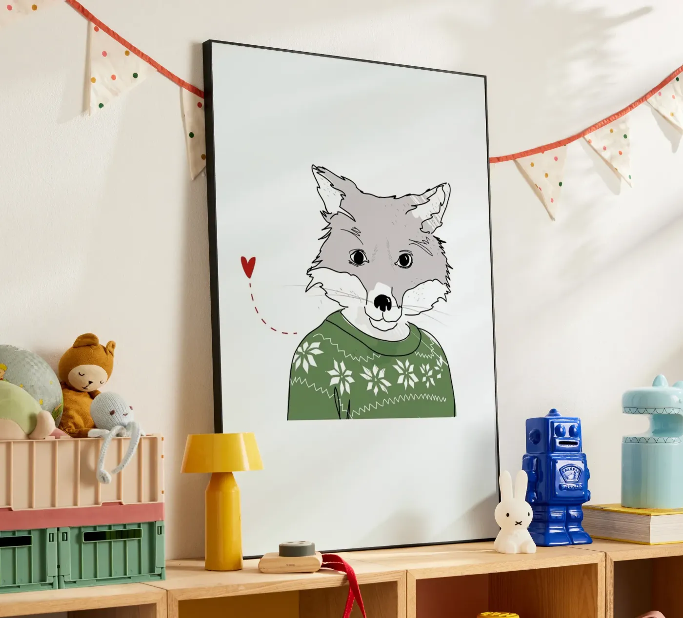 Furry Fox forex plate by Christina Heitmann