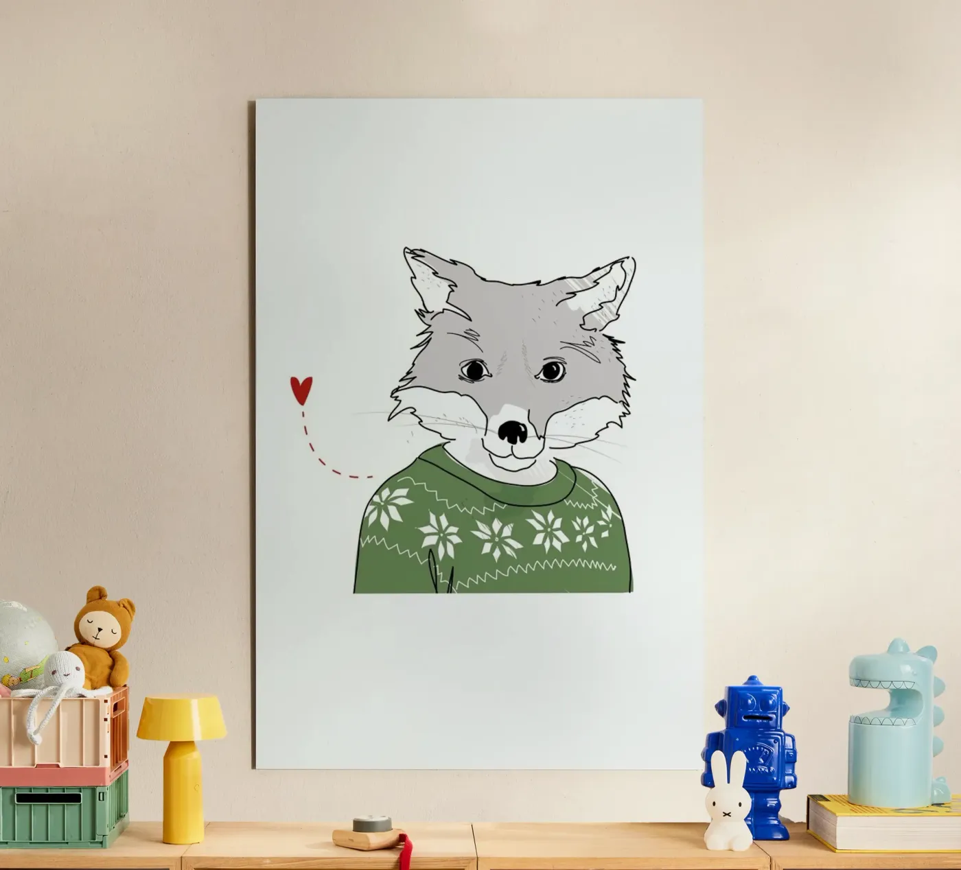 Furry Fox forex plate by Christina Heitmann