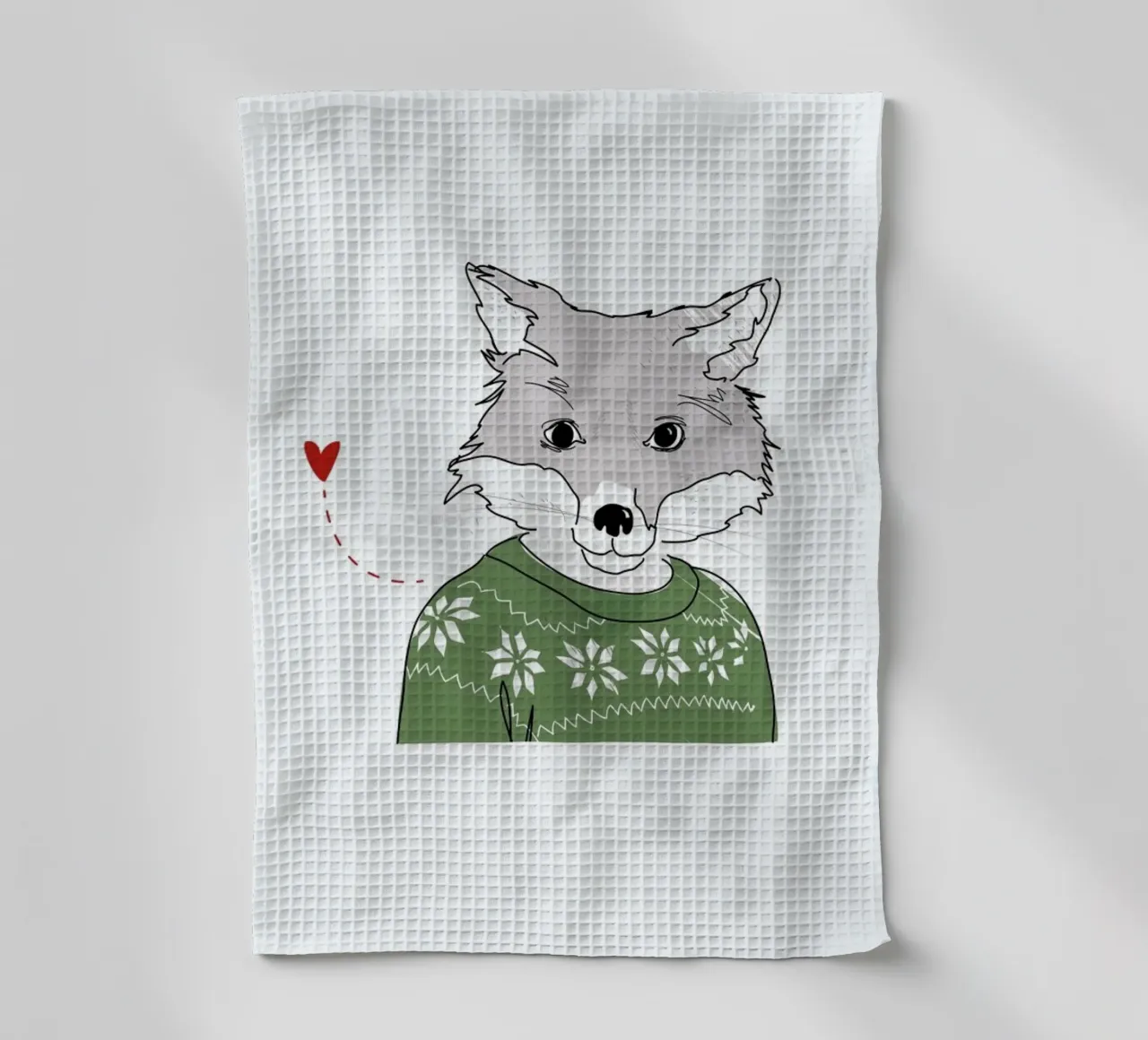 Furry Fox canovaccio da cucina da Christina Heitmann