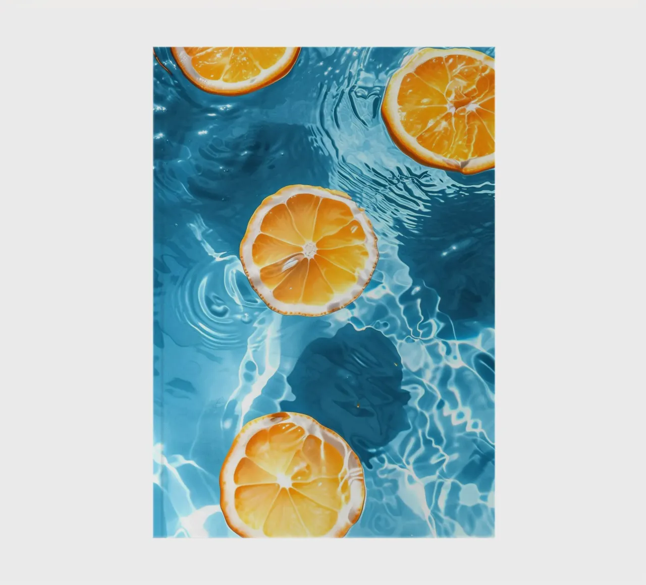 Lemons Oranges in the pool notebook by Yaso Design & Art