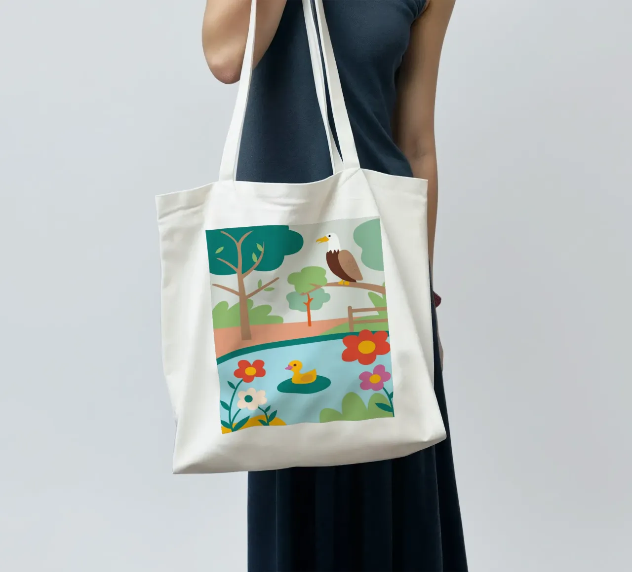 Eagles and Ducks tote bag by CUTE ANIMALS