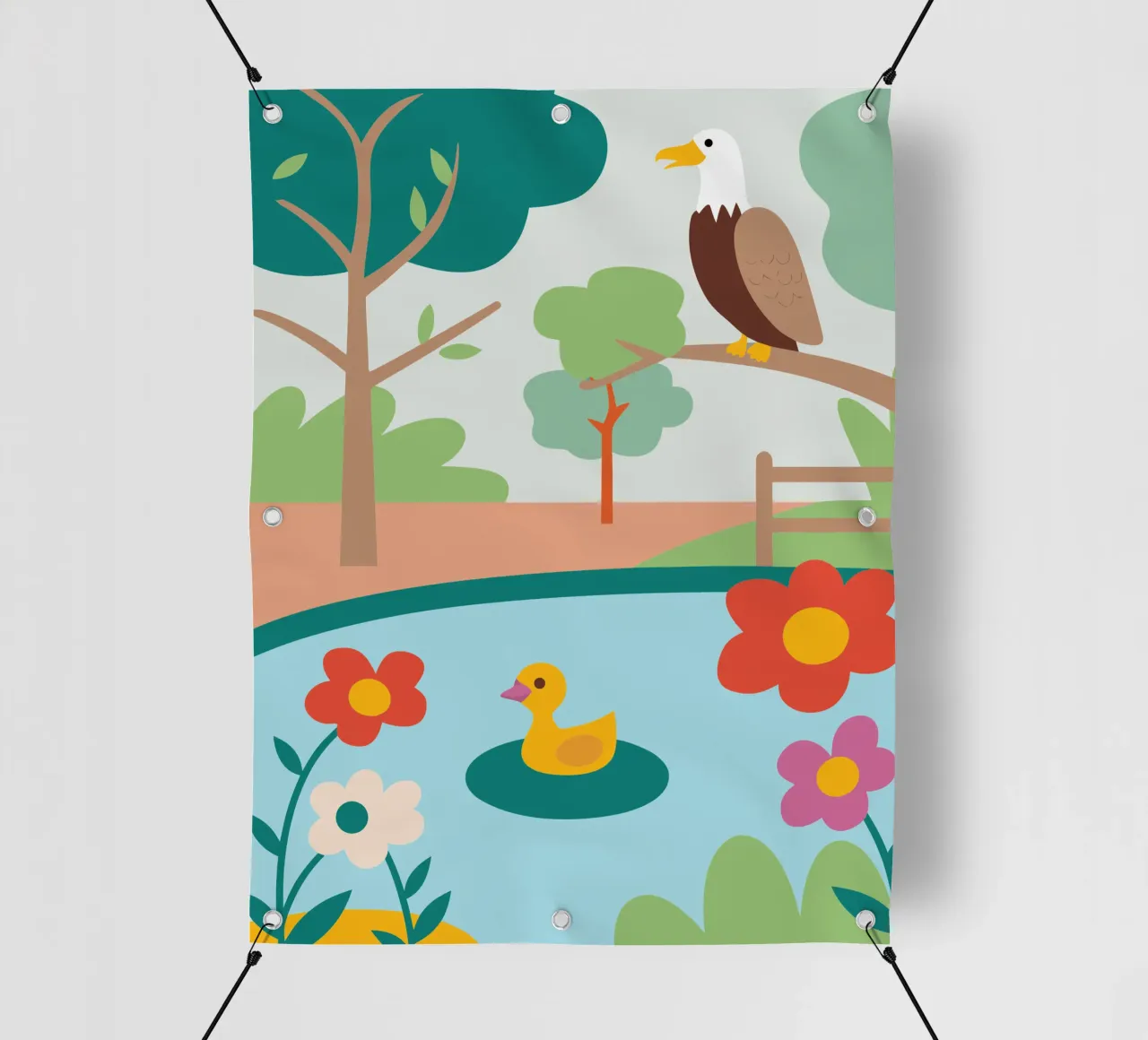 Aquile e anatre telo in pvc da CUTE ANIMALS