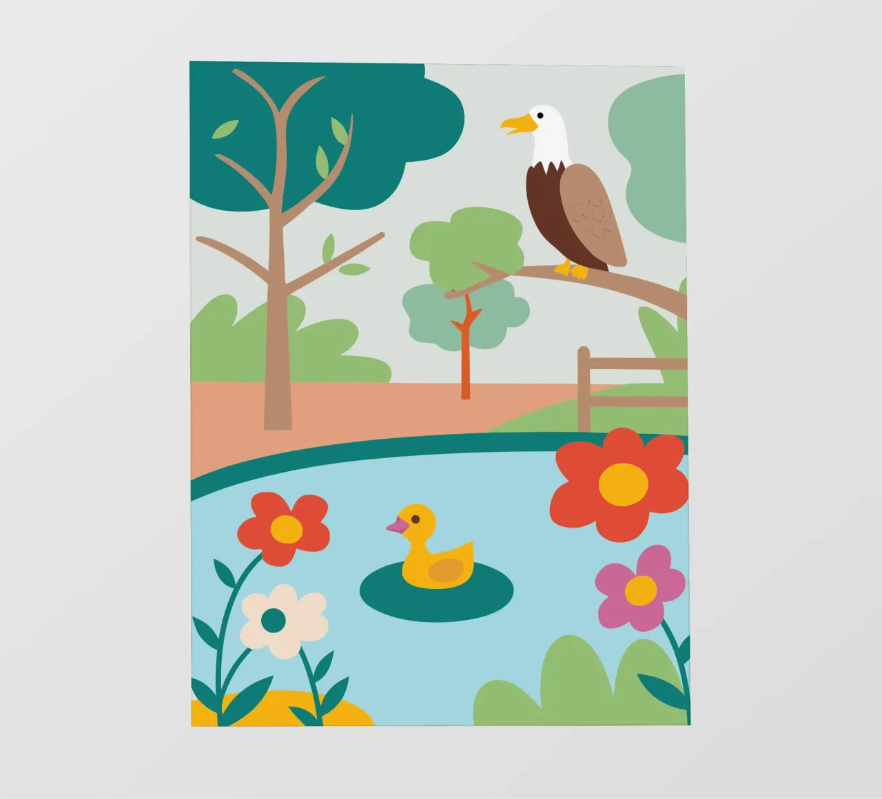 Aquile e anatre telo in pvc da CUTE ANIMALS