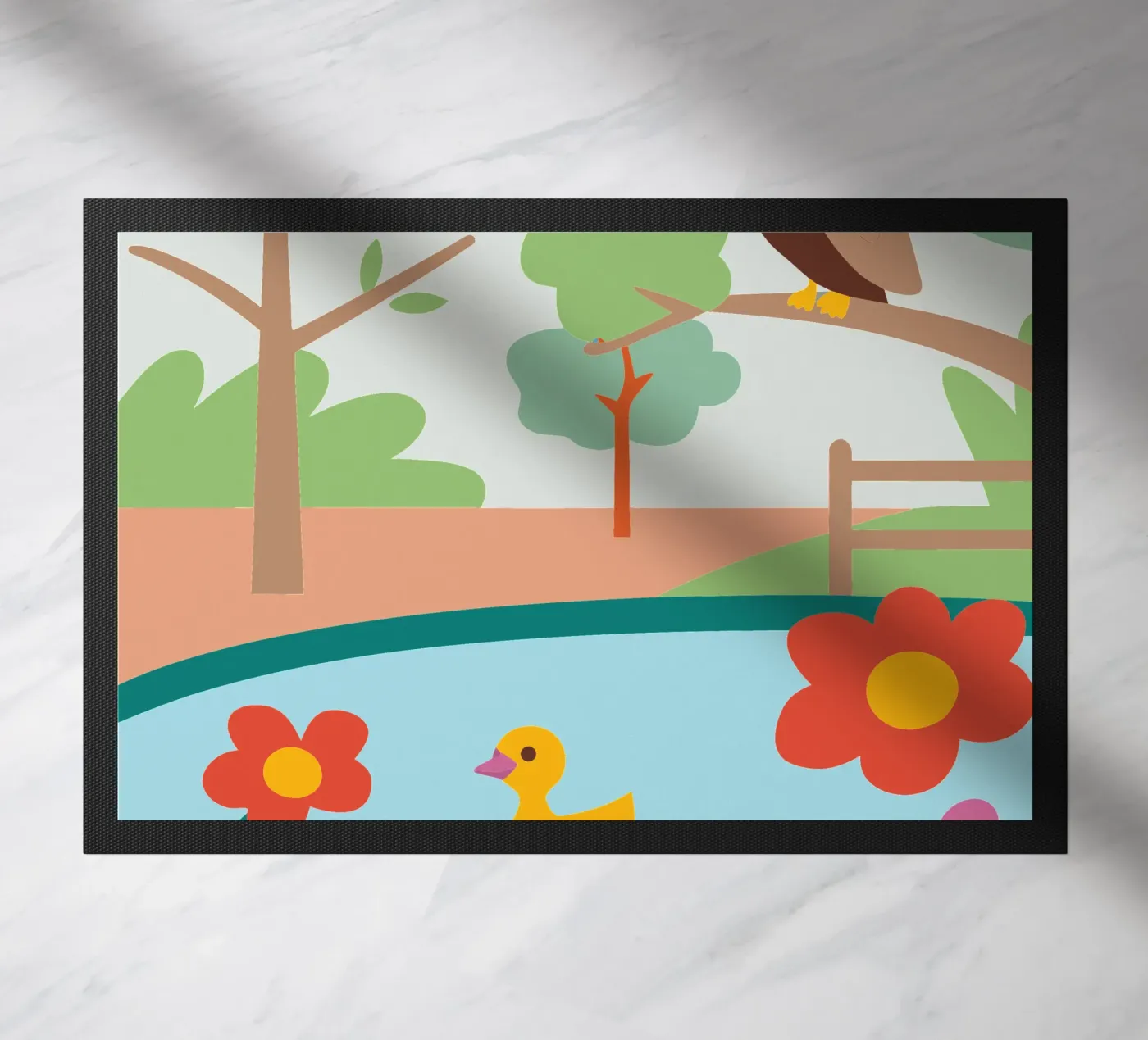 Eagles and Ducks doormat by CUTE ANIMALS