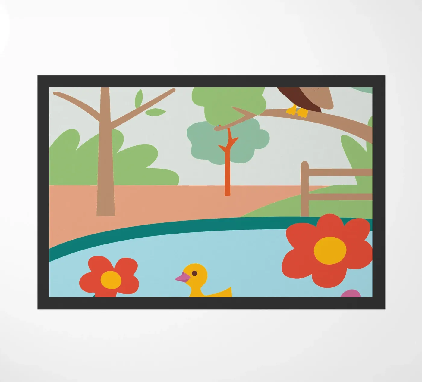 Eagles and Ducks doormat by CUTE ANIMALS