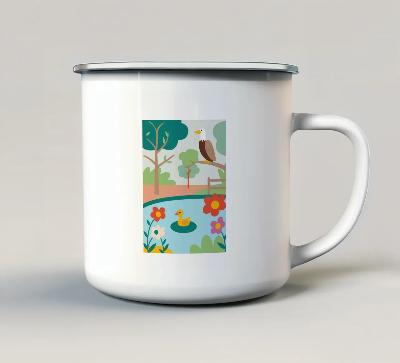Aquile e anatre tazza in smalto da CUTE ANIMALS