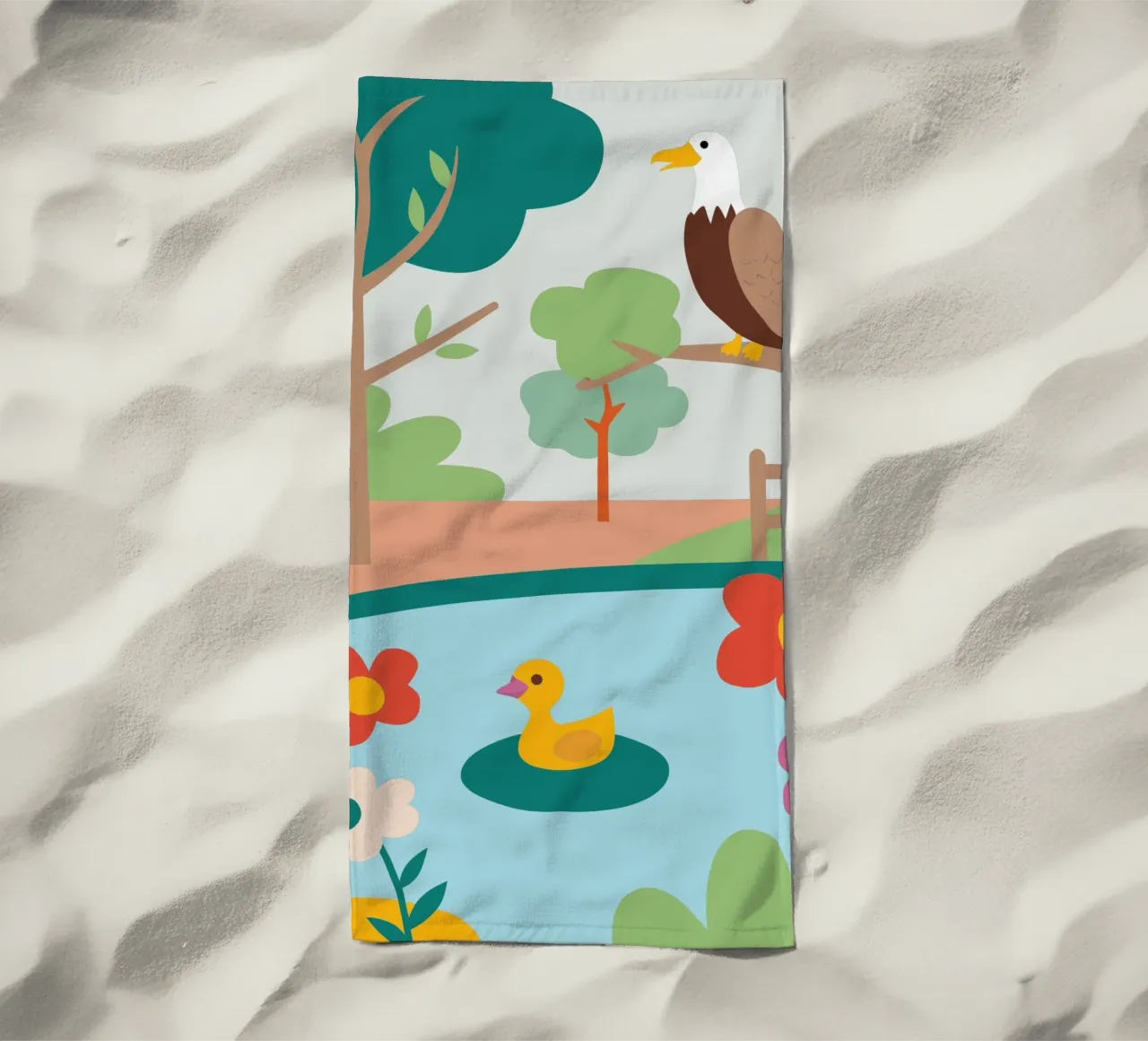Aquile e anatre telo mare da CUTE ANIMALS