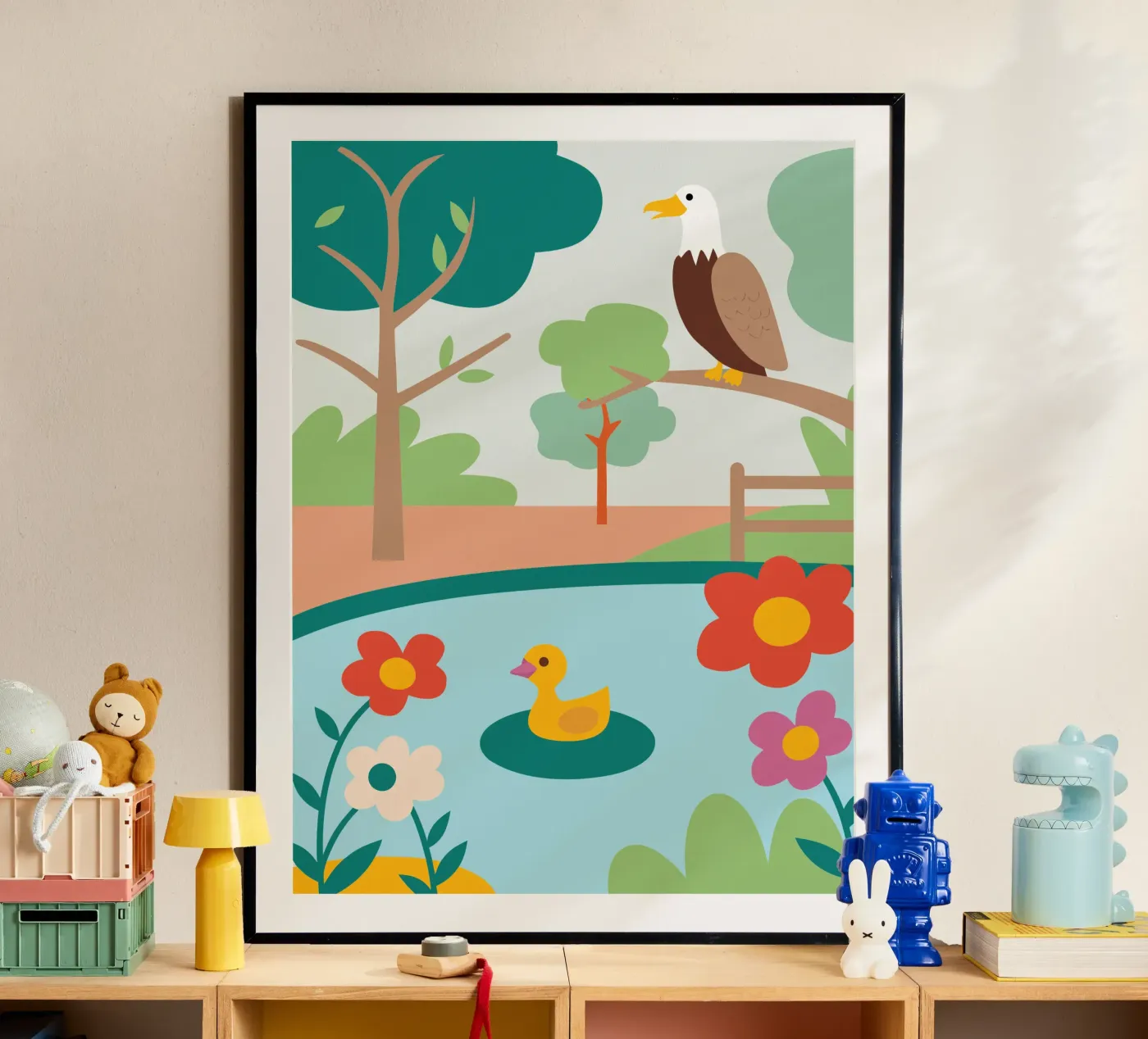 Adelaars en eenden poster van CUTE ANIMALS